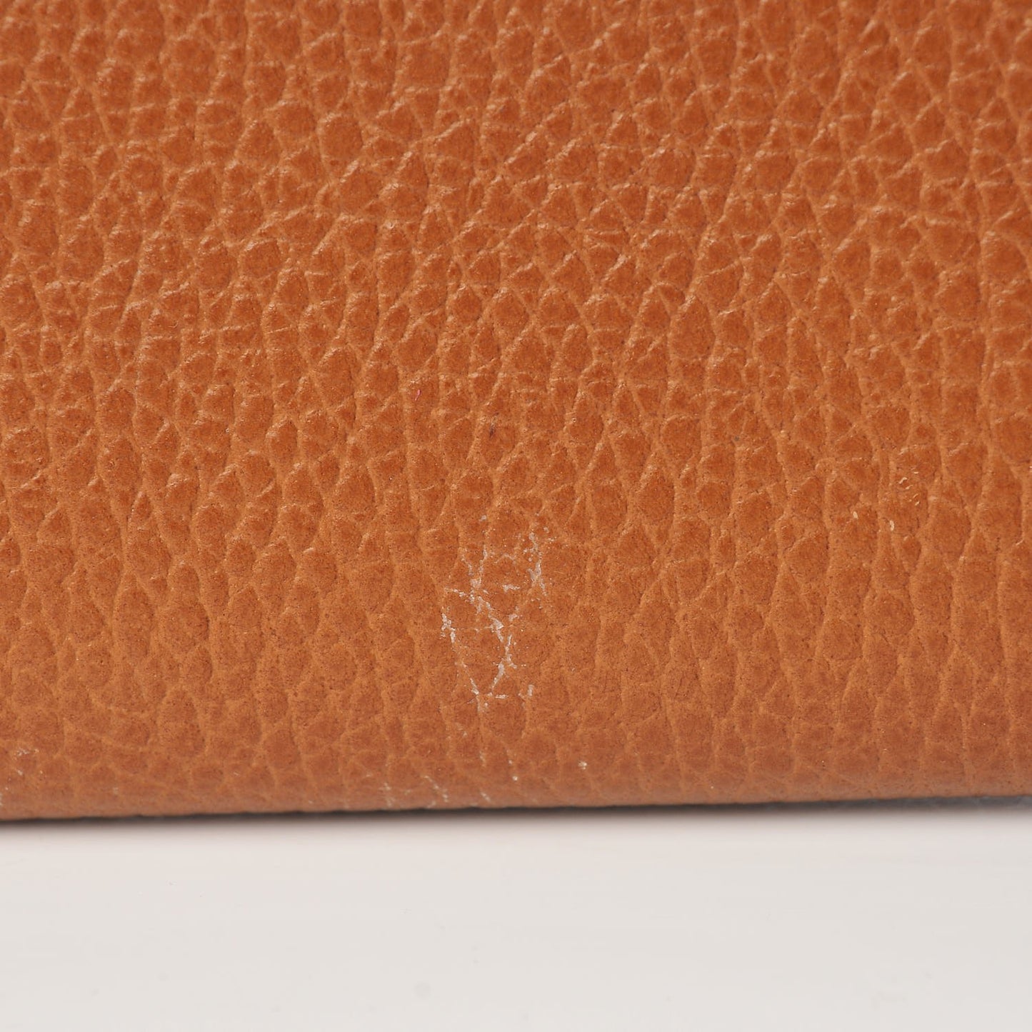 Dollar Calfskin Zip Around Wallet Saffron
