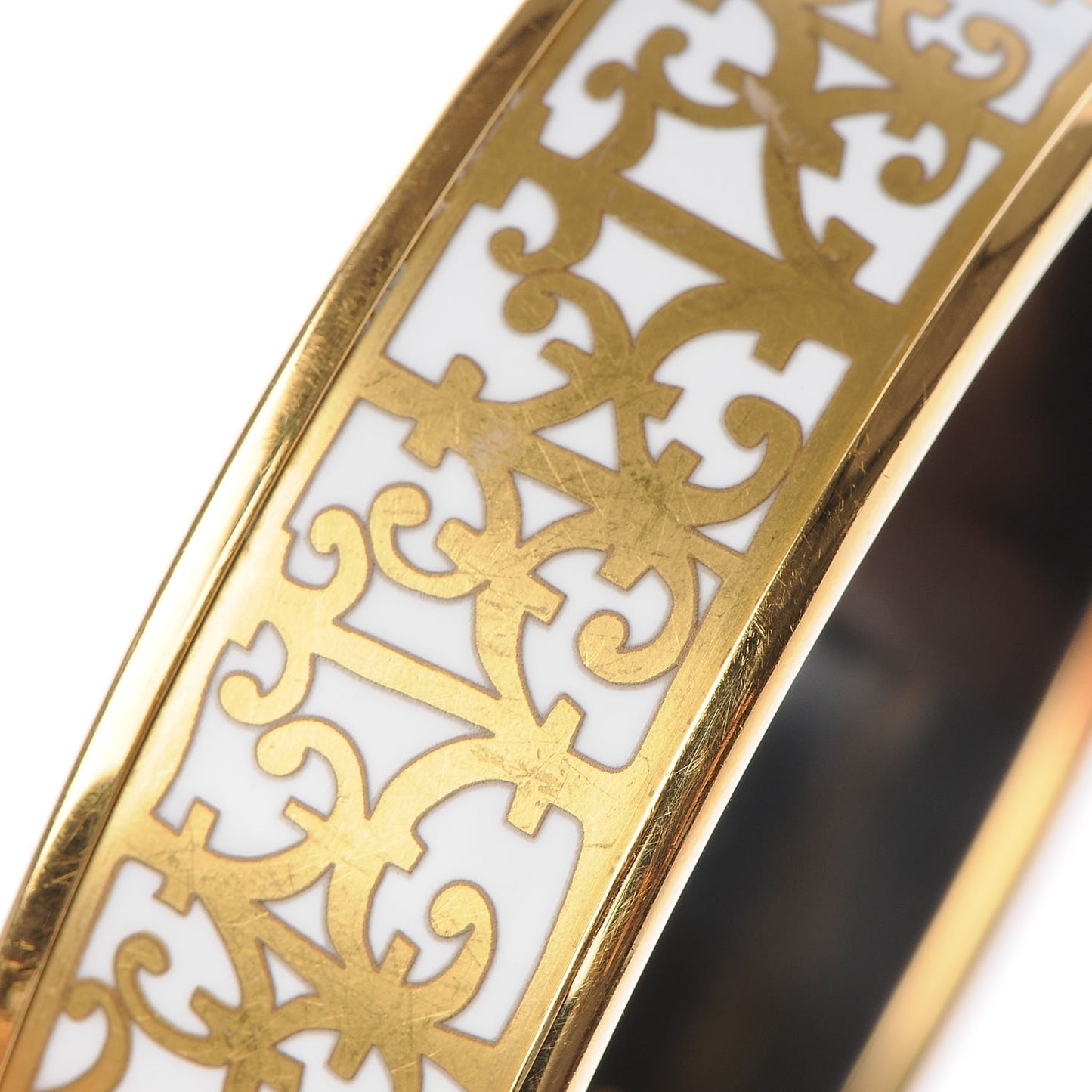 Enamel Printed Wide Balcons du Guadalquivir Bracelet 70 Gold