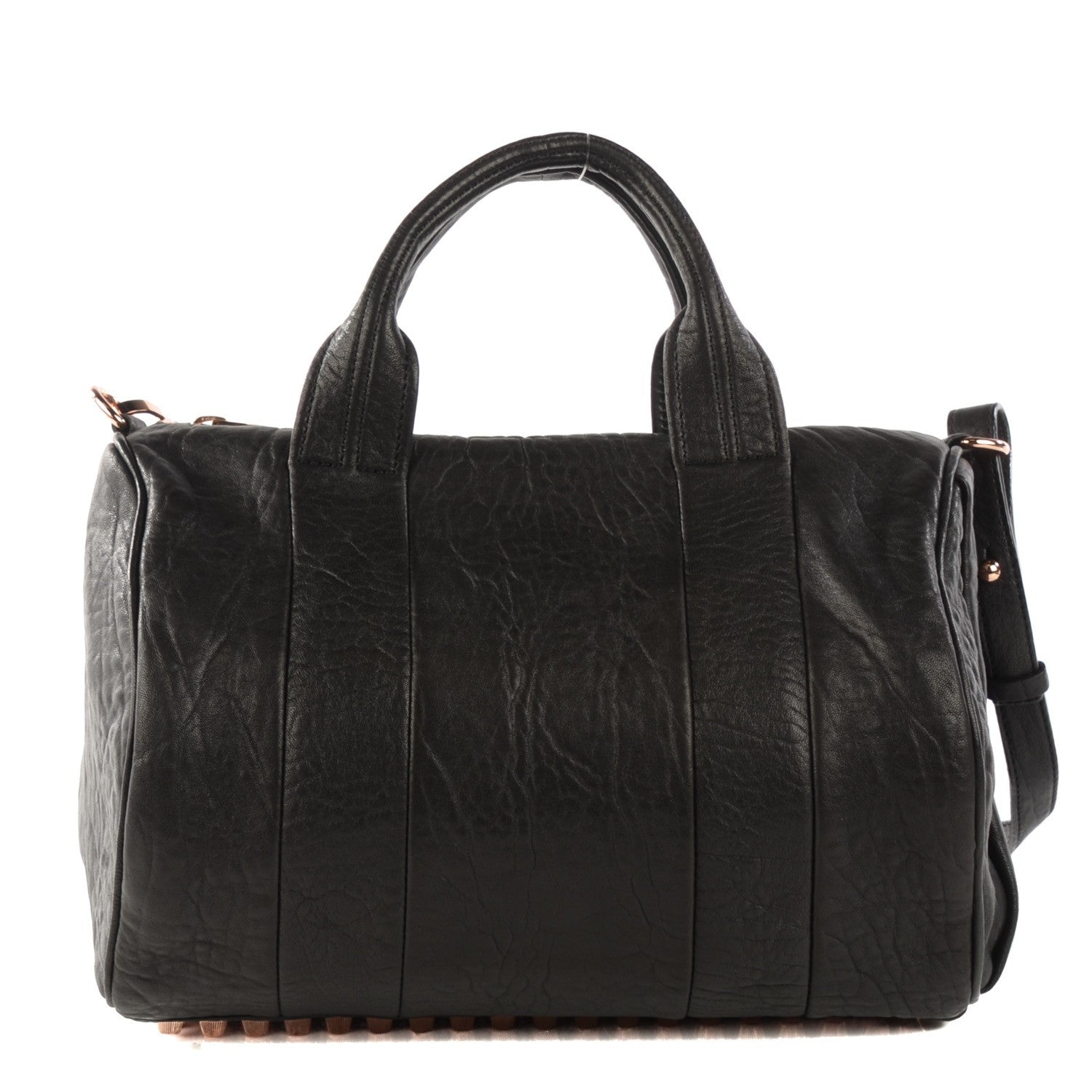 Alexander Wang Pebbled Lambskin Rocco Black Rose Gold Hardware 1 of 7