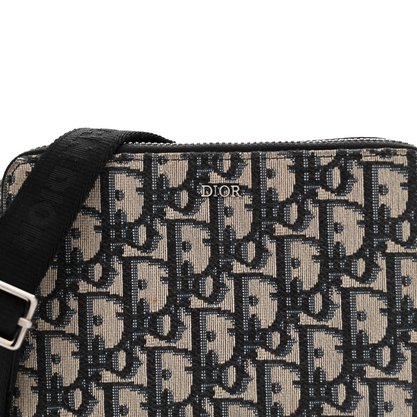 Oblique Pouch Beige Black