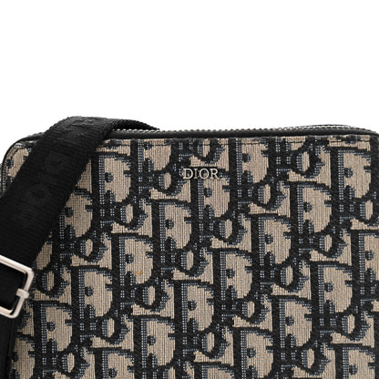 Christian Dior Oblique Pouch Beige Black 9 of 12