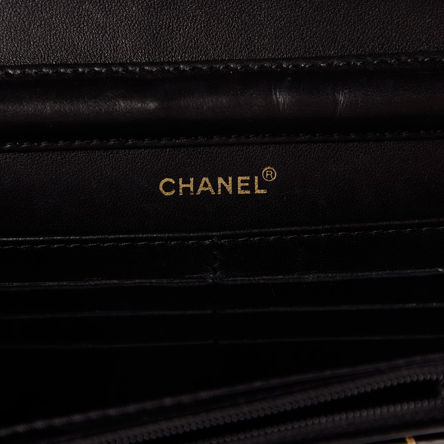 Chanel Calfskin Stitched Square Quilted Wallet On Chain WOC Black 6 of 9