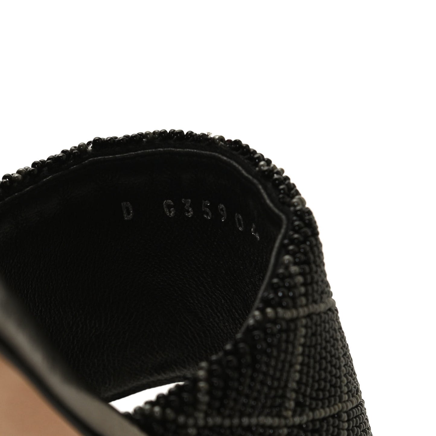 Pearl Embroidery CC Mules 36 Black