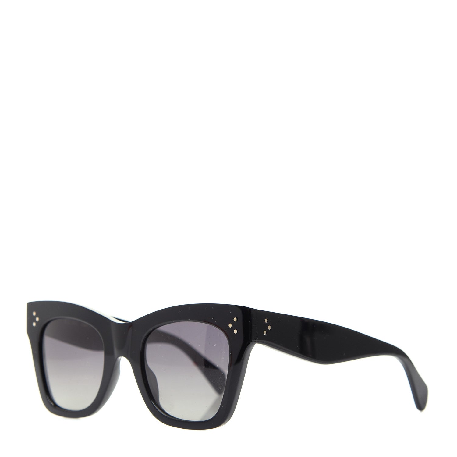 Celine Acetate Polarized Cat Eye Sunglasses CL4004IN Black 1 of 6