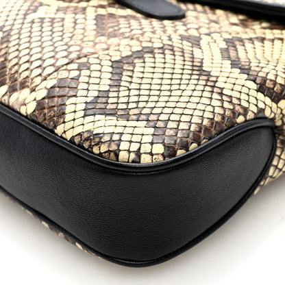 Gucci New Sakai Snakeskin Lux Medium Dahlia Messenger Shoulder Bag Beige Black 10 of 10
