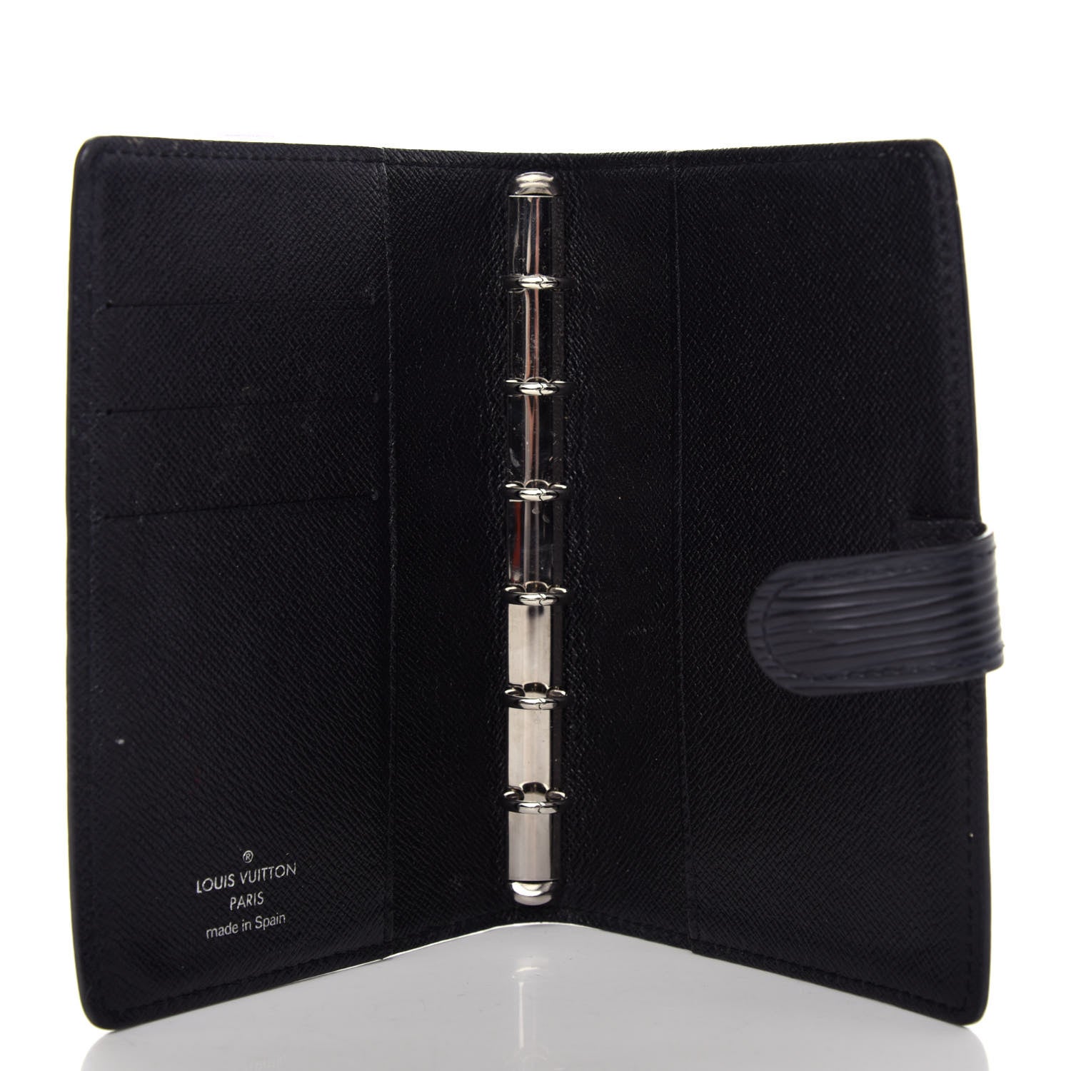 Louis Vuitton Epi Small Ring Agenda Cover Black 5 of 6