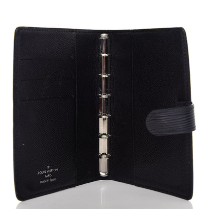 Louis Vuitton Epi Small Ring Agenda Cover Black 5 of 6