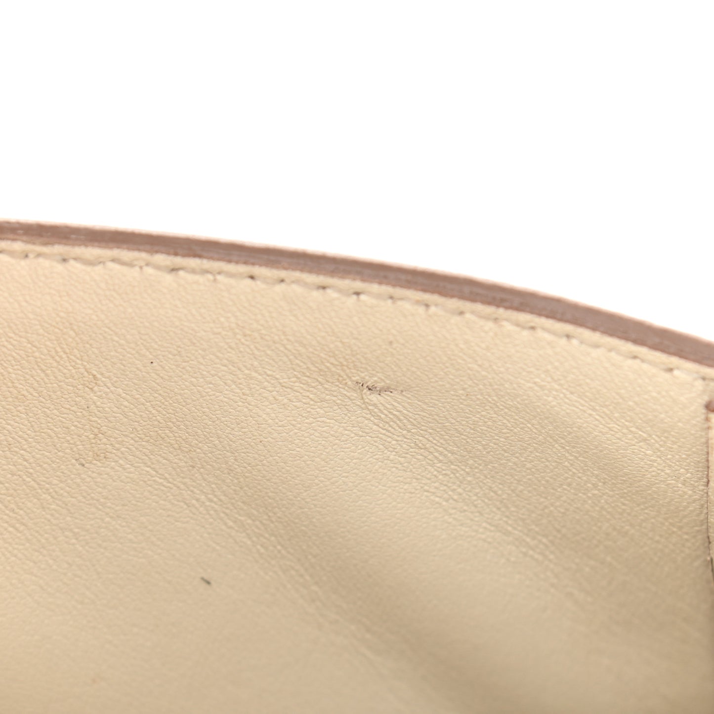 Grained Calfskin Small Trotteur White