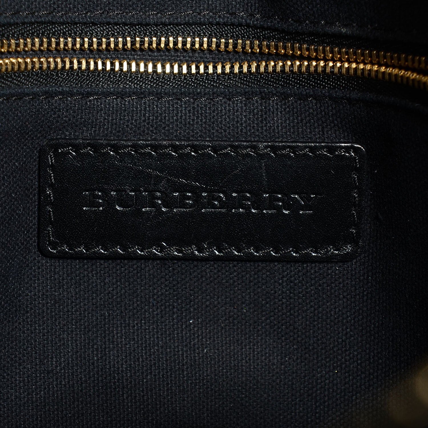 Burberry Bridle Calfskin House Check Small Orchard Bowling Bag Black 7 of 12