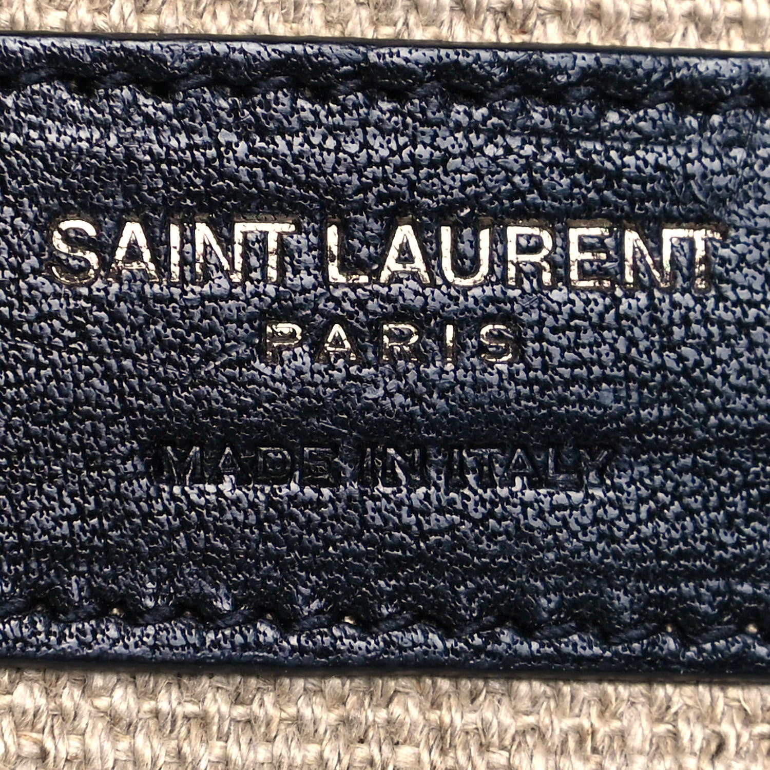 Saint Laurent Linen Calfskin Rive Gauche Tote Optic White 6 of 14