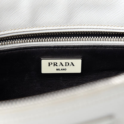 Prada Saffiano Small Galleria Double Zip Tote Talco Black 13 of 15