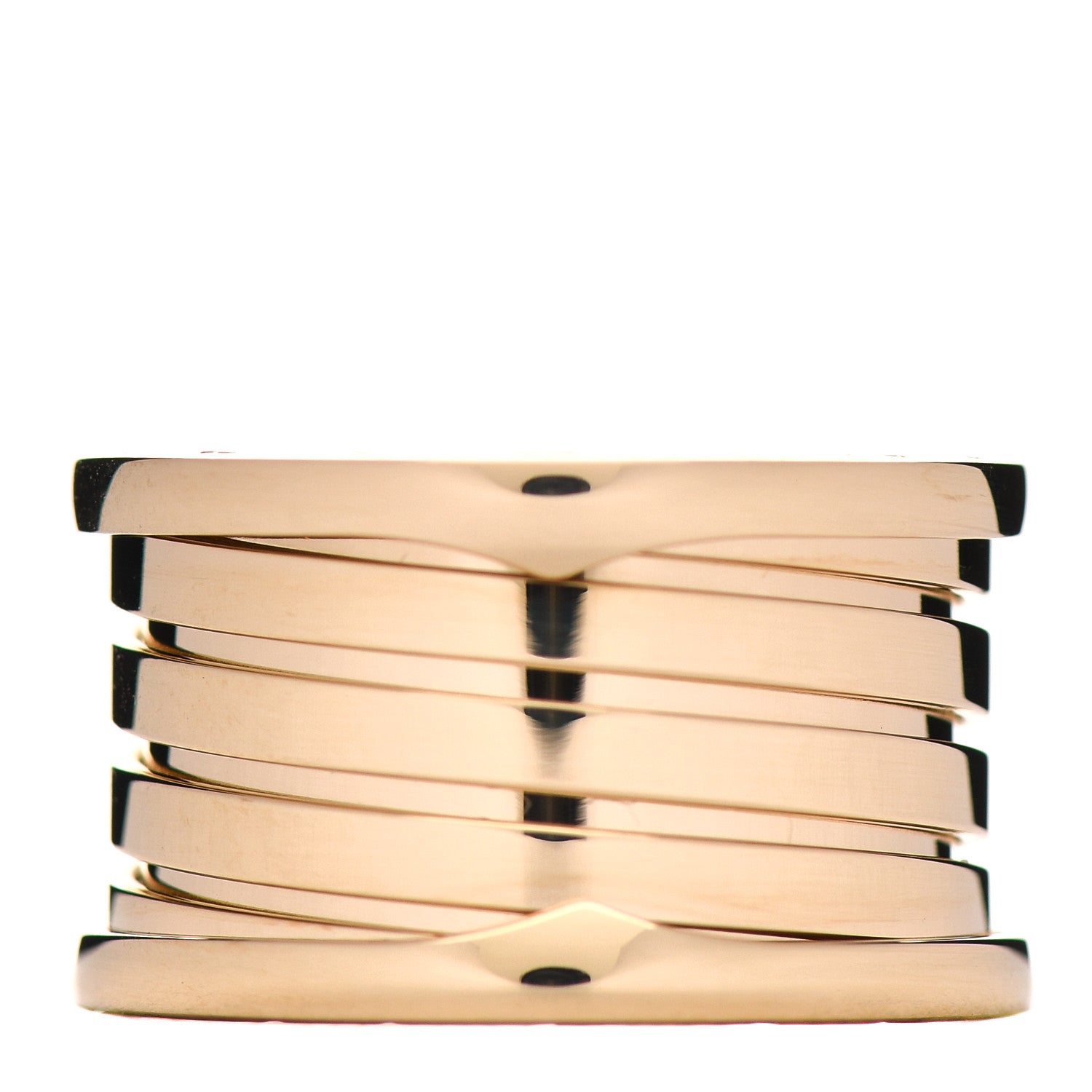 Bulgari 18K Yellow Gold B.Zero1 Four-Band Ring 55 7.25 3 of 6