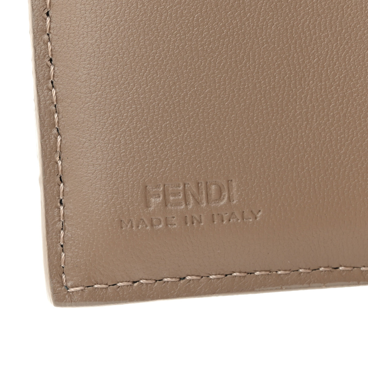 Nappa Matisse FF Diagonal Embossed Small Slim Wallet Aquifer Tortora