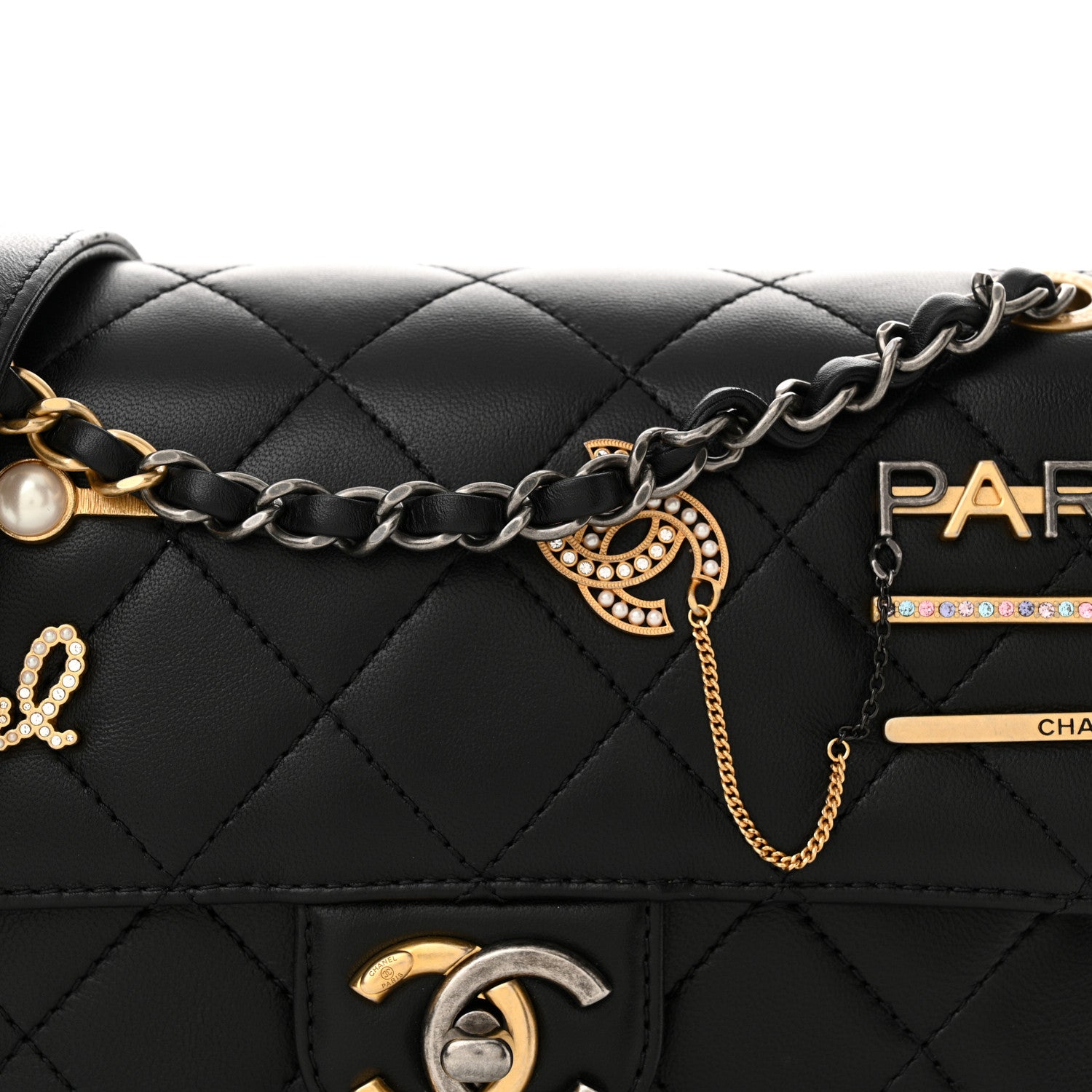 Chanel Lambskin Quilted Small Coco Clips Single Flap Black 8 of 11