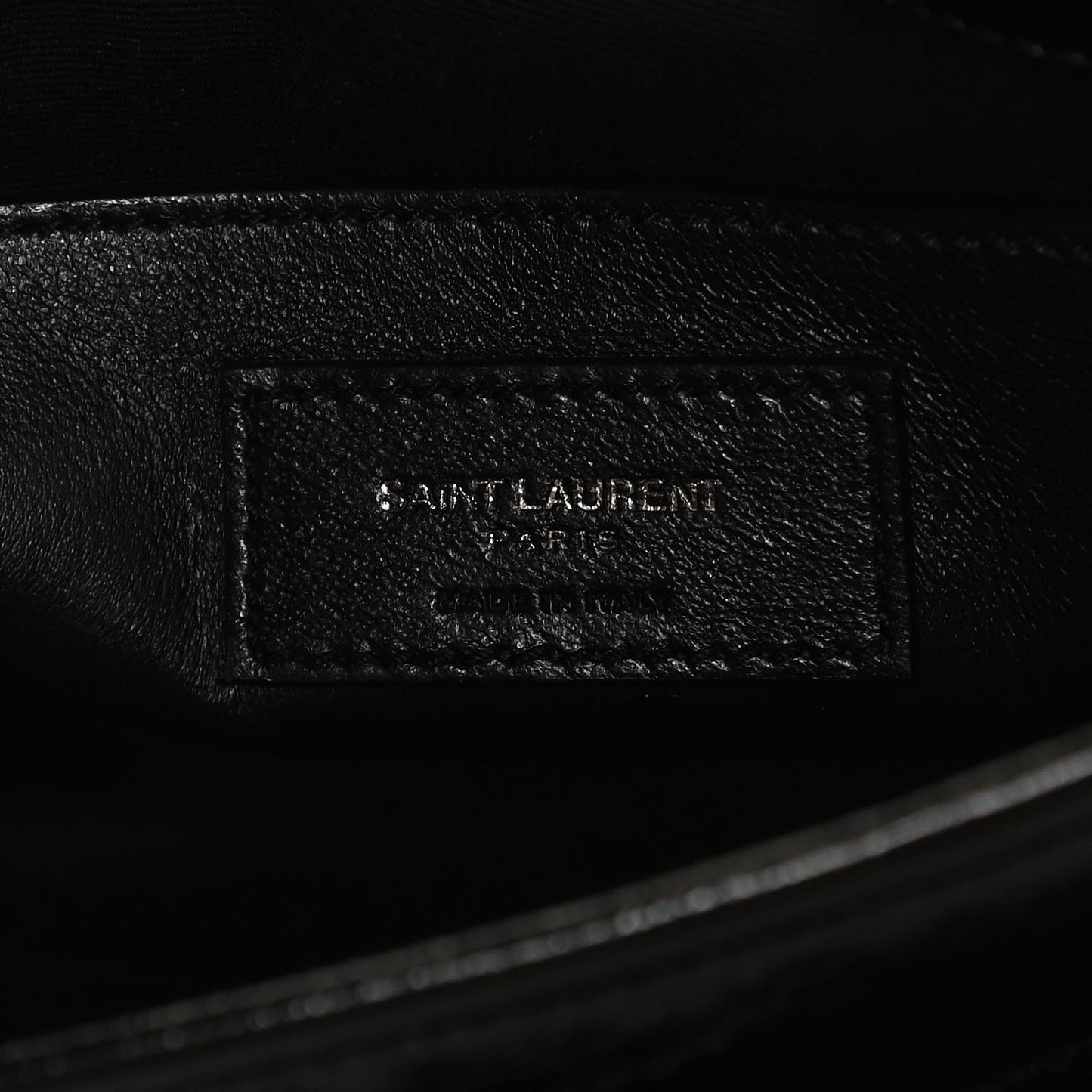 Crinkled Calfskin Matelasse Monogram Baby Niki Chain Satchel Black