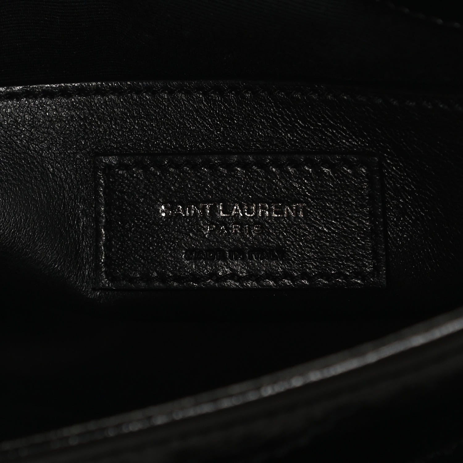 Saint Laurent Crinkled Calfskin Matelasse Monogram Baby Niki Chain Satchel Black 7 of 16