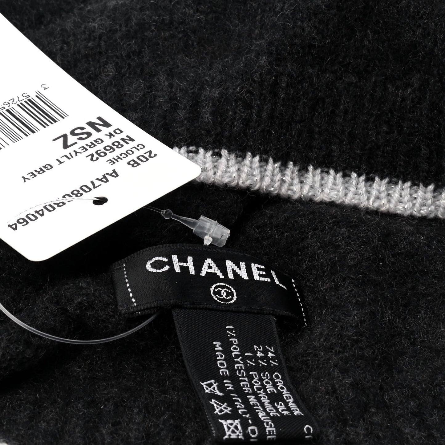 Cashmere Blend CC Beanie Hat Dark Grey