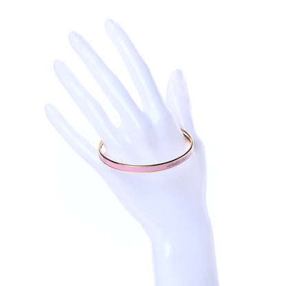 Hermes Enamel Printed Extra Narrow Printed Bracelet 65 Pink 2 of 6