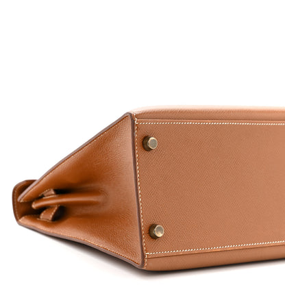 Hermes Courchevel Kelly Sellier 28 Gold 9 of 10