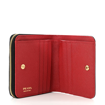 Prada X UNIVERSAL STUDIOS Saffiano Thunder Frankenstein Compact Zip Around Wallet Lacca 5 of 8