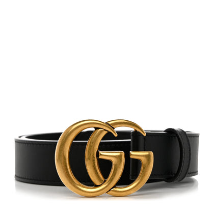 Gucci Moon Calfskin Double G 30mm Belt 80 32 Black 1 of 5