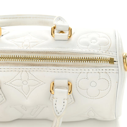 Louis Vuitton Calfskin Bubblegram Papillon BB Snow White 11 of 15