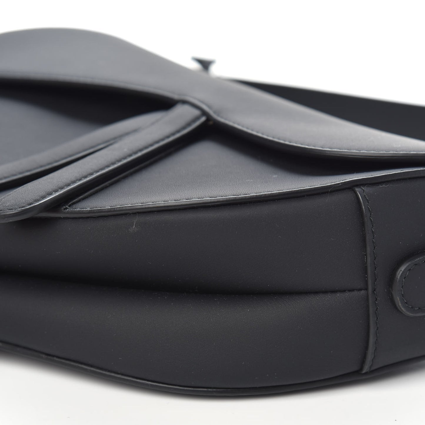 Ultra Matte Calfskin Saddle Bag Black