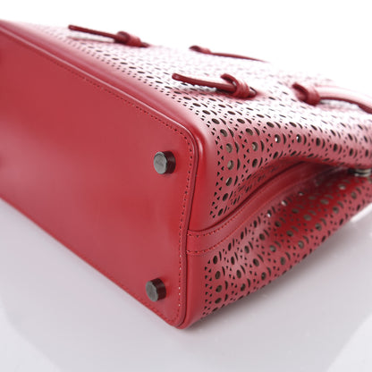 Alaia Lux Calfskin Vienne Mina 25 Bag Lacquer Red 8 of 8