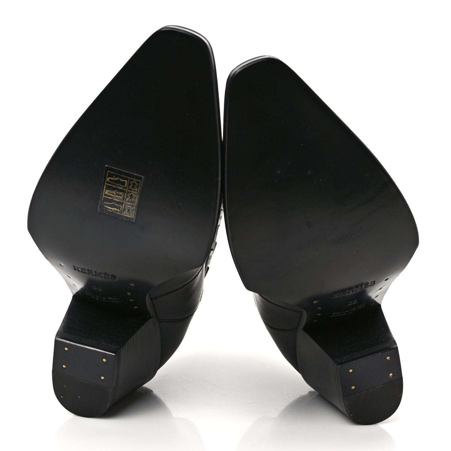 Calfskin Womens Vegas Ankle Boot 38 Black