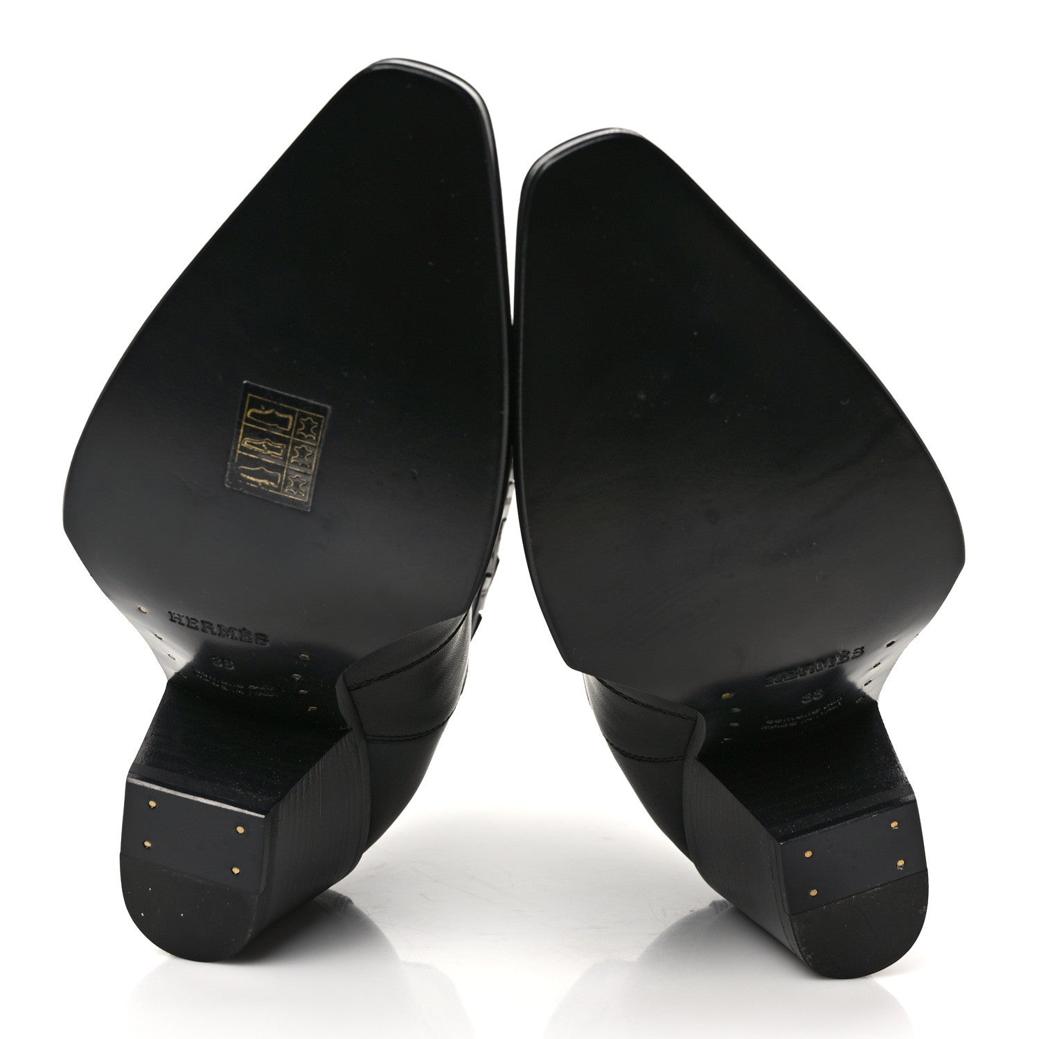 Hermes Calfskin Womens Vegas Ankle Boot 38 Black 5 of 8