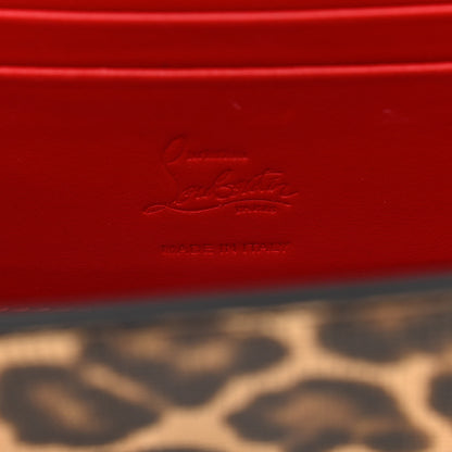 Christian Louboutin Metallic Calfskin Coins Leopard Print Small Elisa Baguette Gold Silver 6 of 10