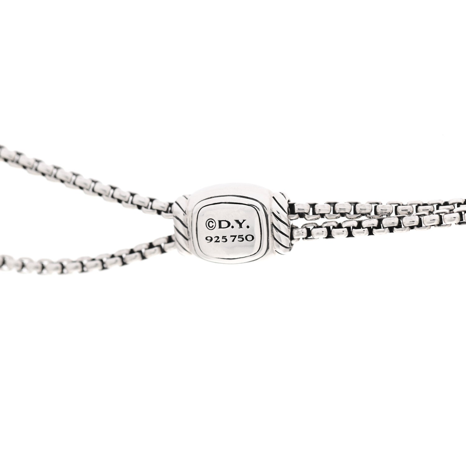 David Yurman Sterling Silver 18K Yellow Gold Diamond Amethyst Hampton Blue Topaz Iolite Novella Y Necklace 4 of 5