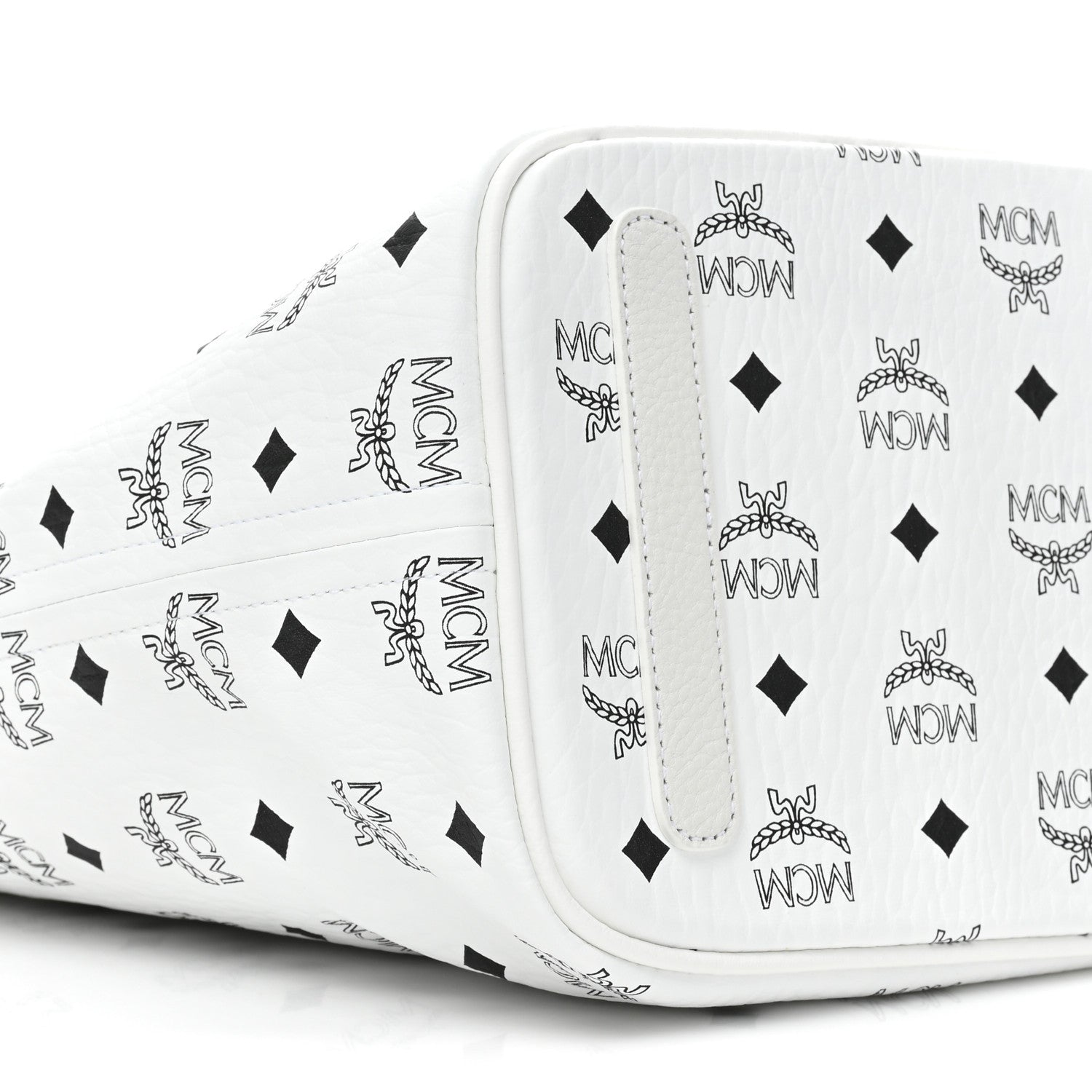 MCM Visetos Medium Liz Reversible Shopper Tote White 15 of 17