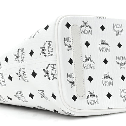 MCM Visetos Medium Liz Reversible Shopper Tote White 15 of 17