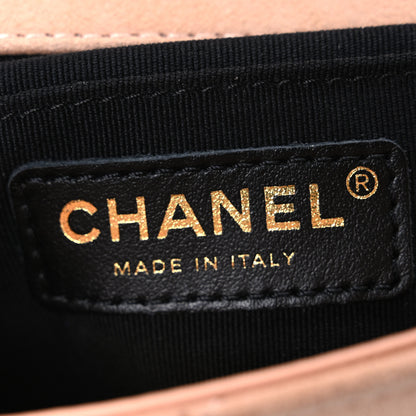 Chanel Suede Calfskin Braided Mini My Own Frame Flap Beige 6 of 11
