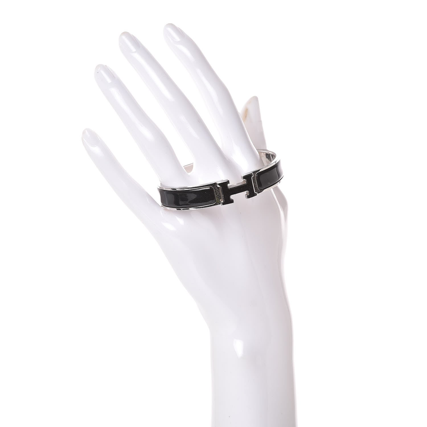 Hermes Enamel Narrow Clic Clac H Bracelet PM Black 2 of 7