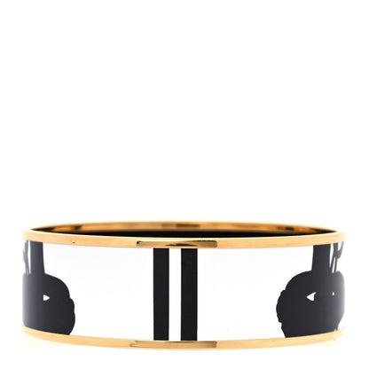 Hermes Enamel Printed Brides De Gala Tattoo Wide Bracelet 70 3 of 6