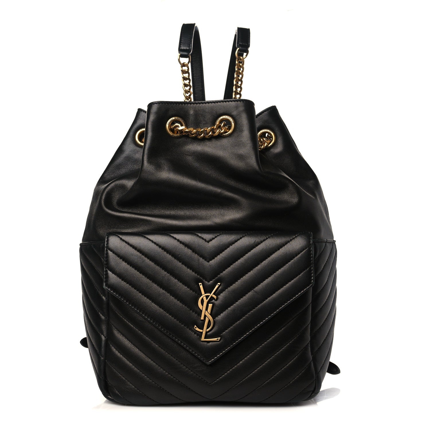 Saint Laurent Lambskin Matelasse Monogram Joe Backpack Black 1 of 9