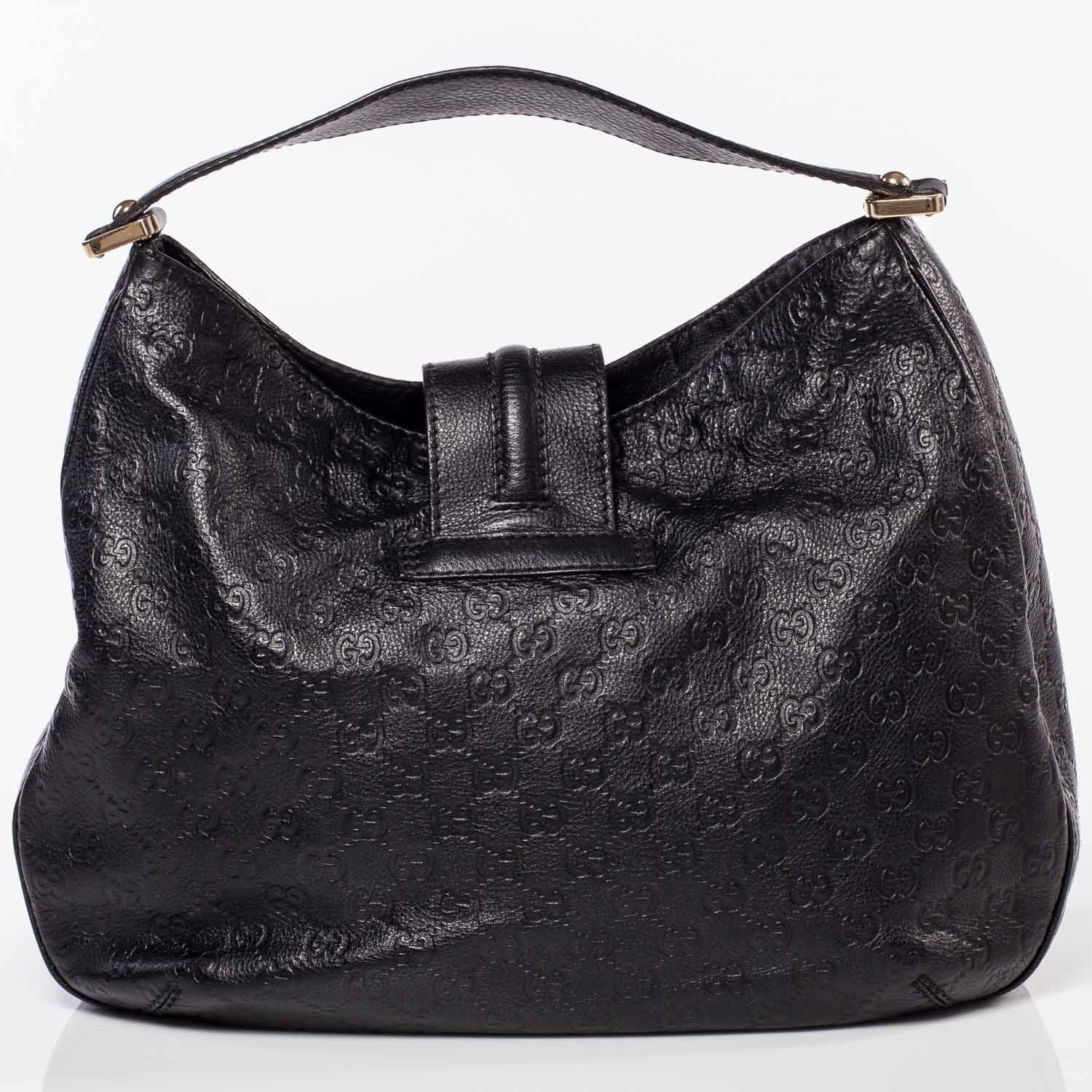 Gucci Guccissima New Ladies Web Hobo Black 3 of 9