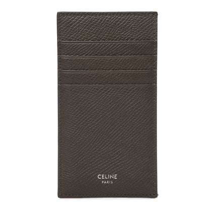 Celine Grained Calfskin Compact Card Holder Khaki 1 of 7
