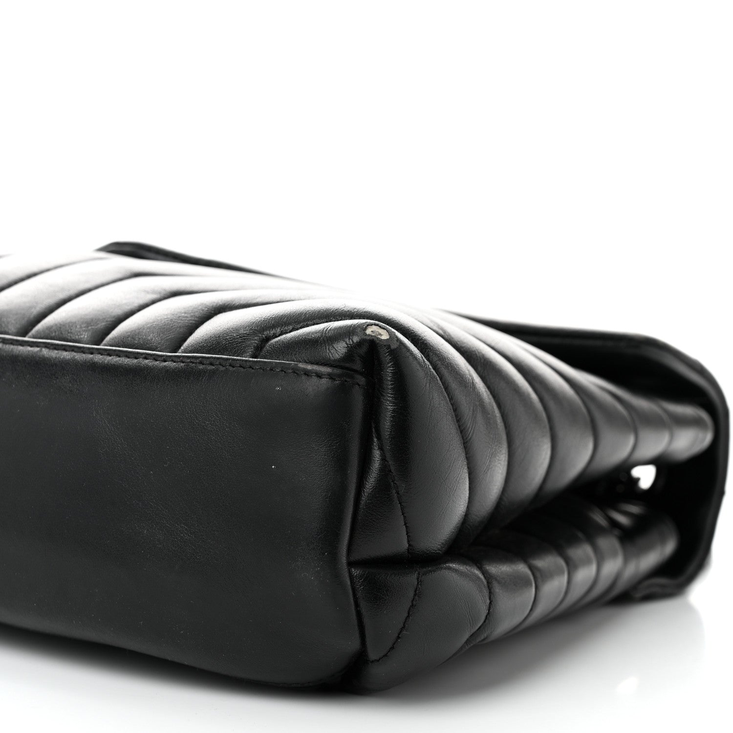Saint Laurent Calfskin Y Quilted Monogram Monochrome Medium Loulou Chain Satchel Black 10 of 14