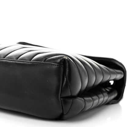 Saint Laurent Calfskin Y Quilted Monogram Monochrome Medium Loulou Chain Satchel Black 10 of 14