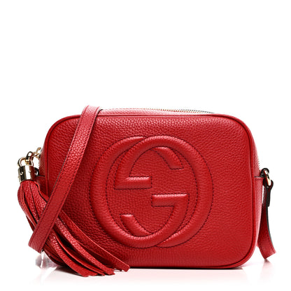 Gucci Pebbled Calfskin Small Soho Disco Bag Tabasco Red 1 of 10