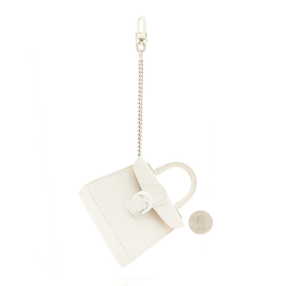 Delvaux Calfskin Mini Brillant Bag Charm So White 2 of 8