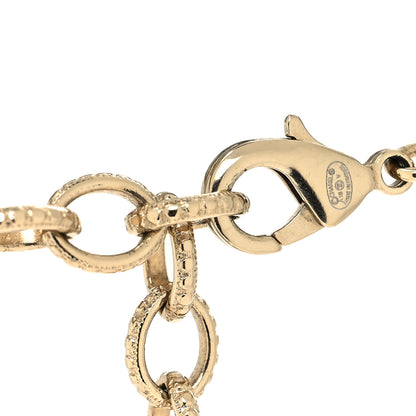 Chanel Mesh Ribbon Choker Necklace Gold 4 of 5