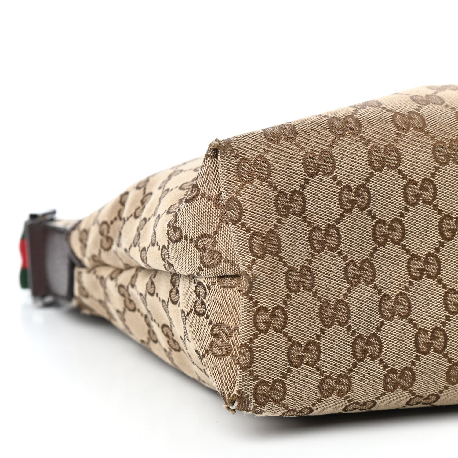 Gucci Monogram Web Medium Flat Messenger Bag Brown 8 of 11