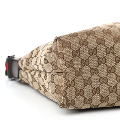 Gucci Monogram Web Medium Flat Messenger Bag Brown 8 of 11