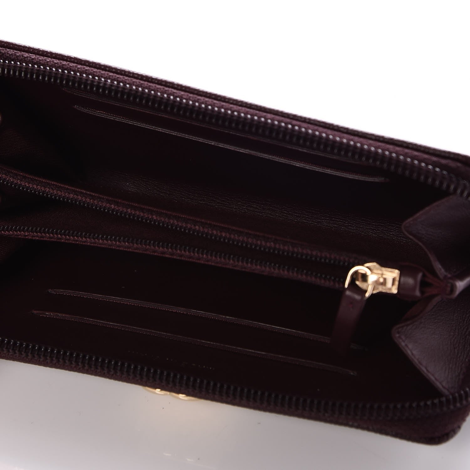 Chanel Caviar Quilted Small Boy Zip Around Wallet Dark Purple 5 of 9