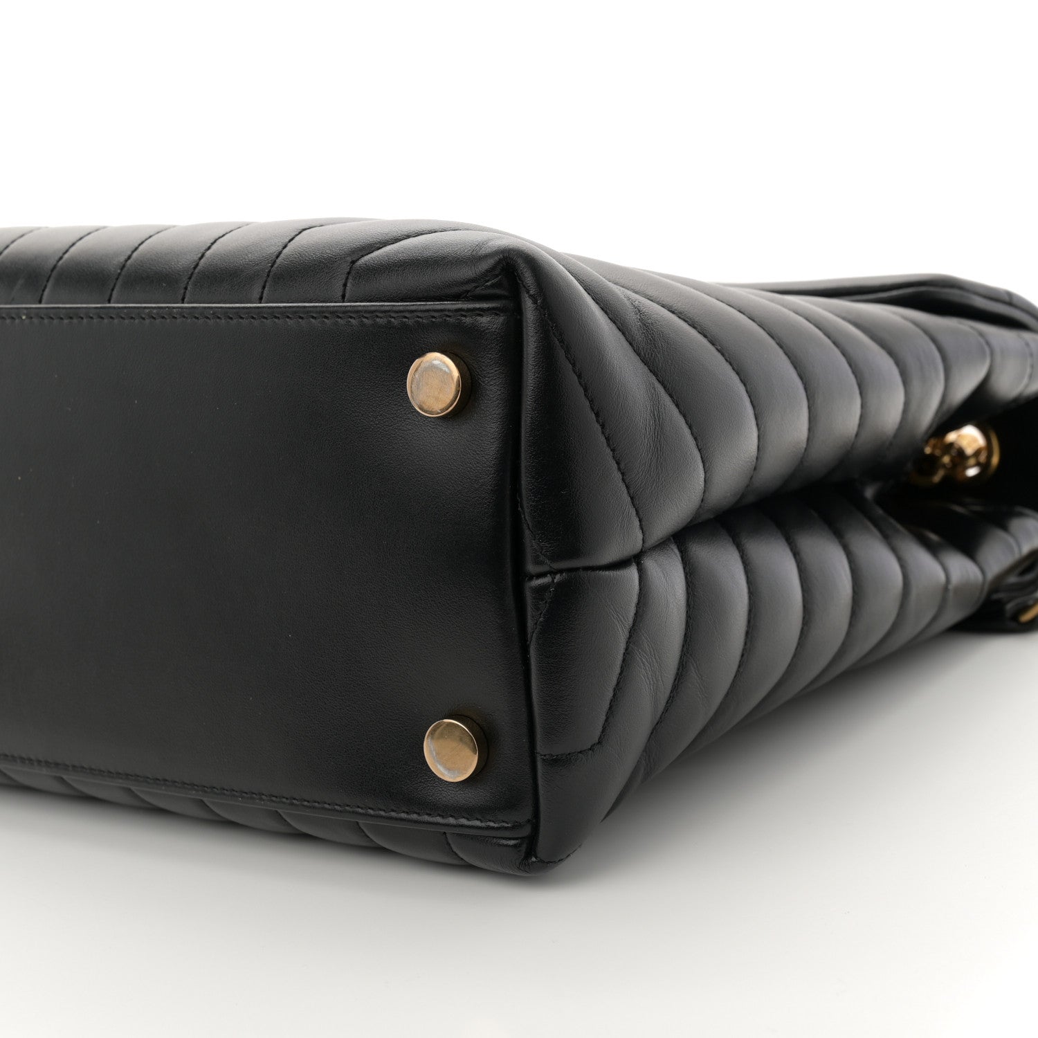 Saint Laurent Calfskin Y Quilted Monogram Large Loulou Chain Satchel Black 10 of 10
