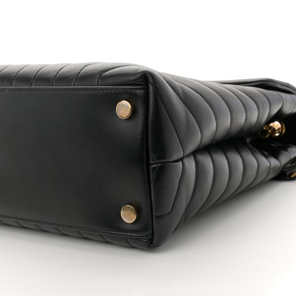 Saint Laurent Calfskin Y Quilted Monogram Large Loulou Chain Satchel Black 10 of 10